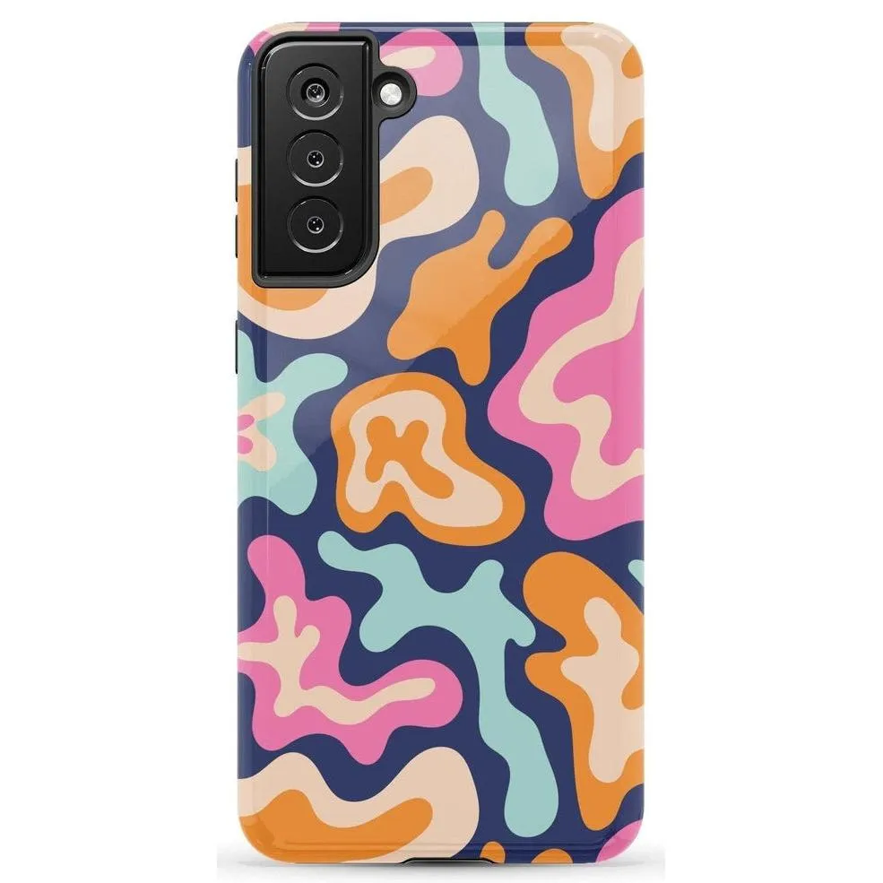 Midnight Color Splash | Abstract Retro Samsung Case