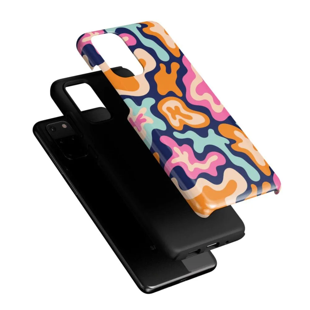 Midnight Color Splash | Abstract Retro Samsung Case