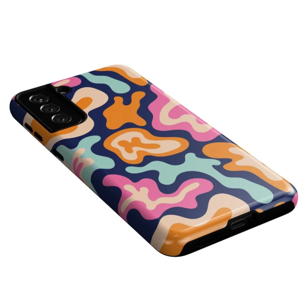 Midnight Color Splash | Abstract Retro Samsung Case