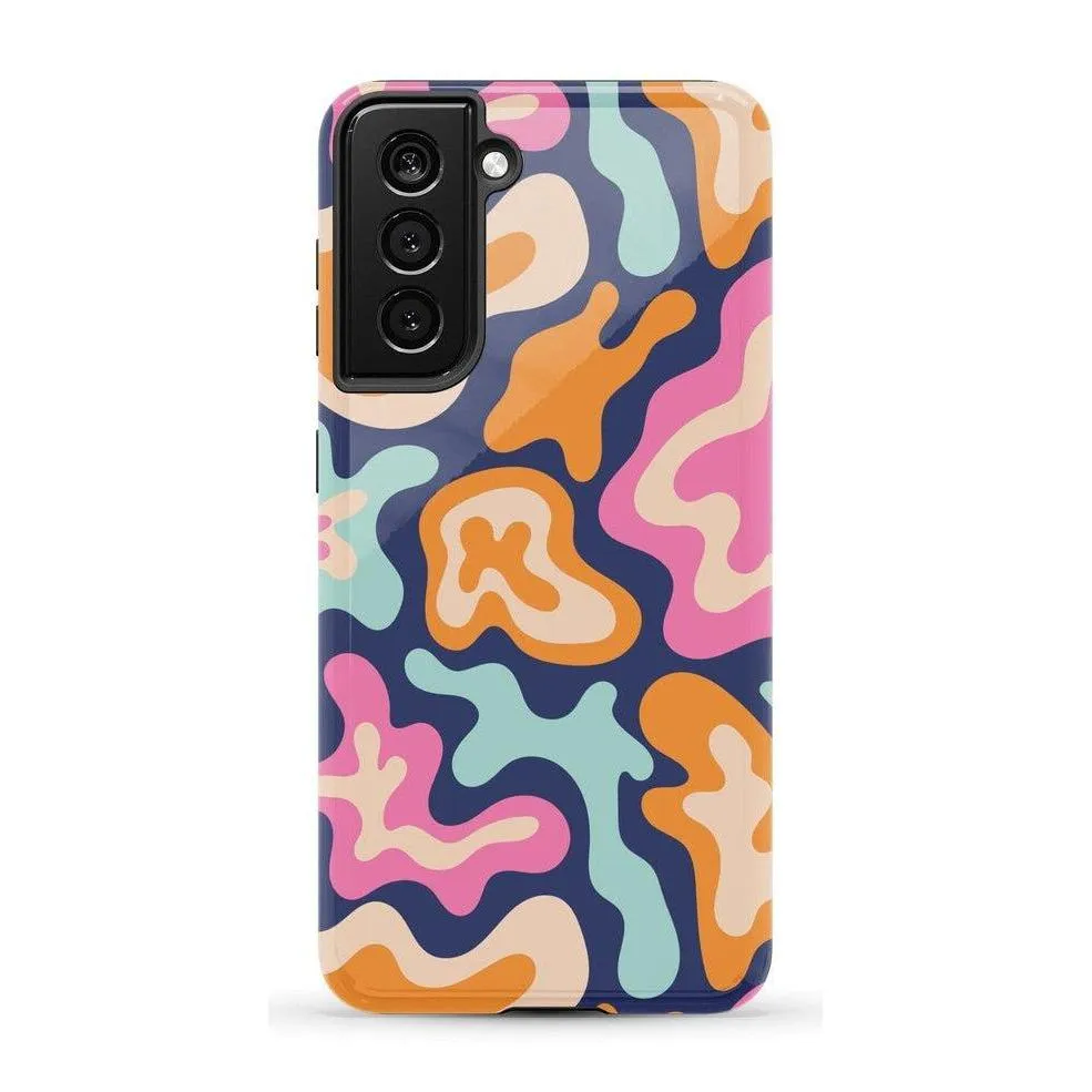 Midnight Color Splash | Abstract Retro Samsung Case
