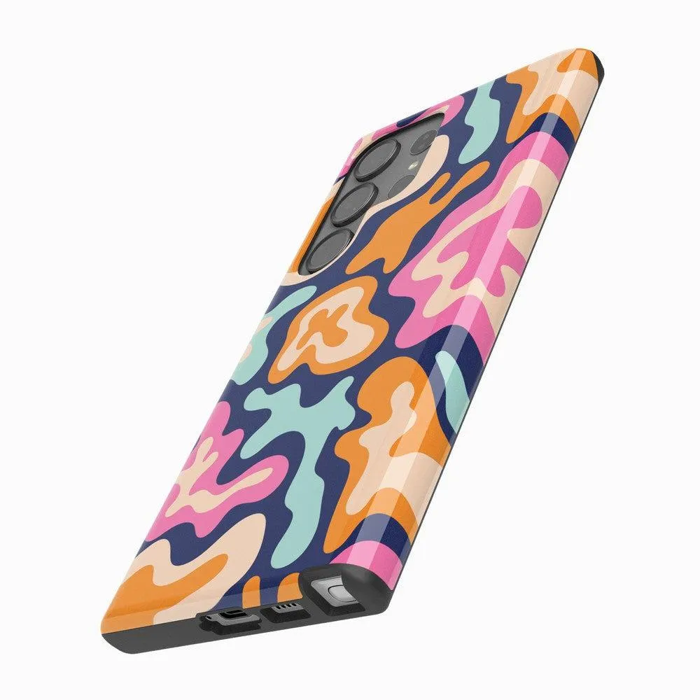 Midnight Color Splash | Abstract Retro Samsung Case