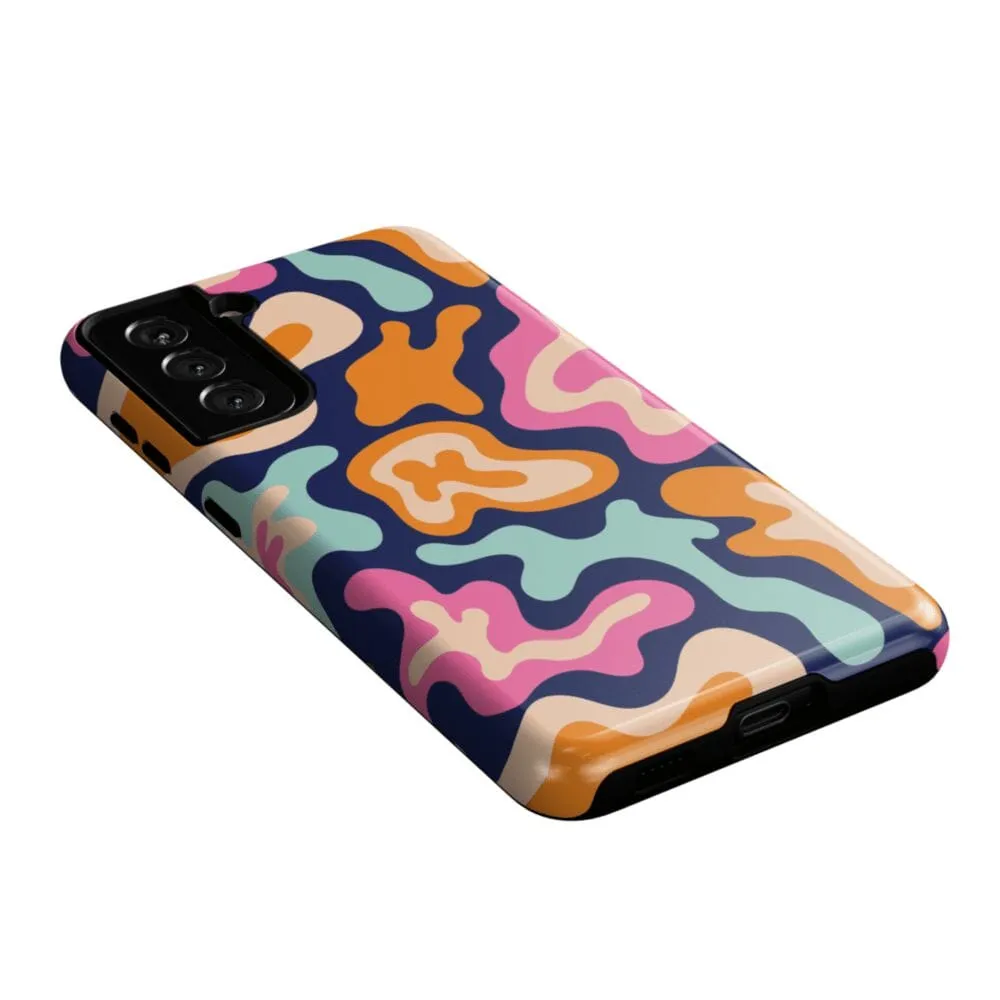 Midnight Color Splash | Abstract Retro Samsung Case