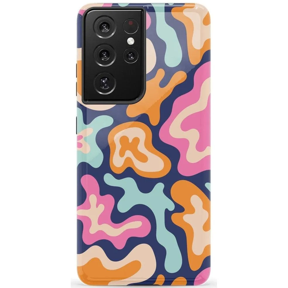 Midnight Color Splash | Abstract Retro Samsung Case