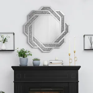 Mikayla Wall Mirror with Braided Frame Dark Crystal
