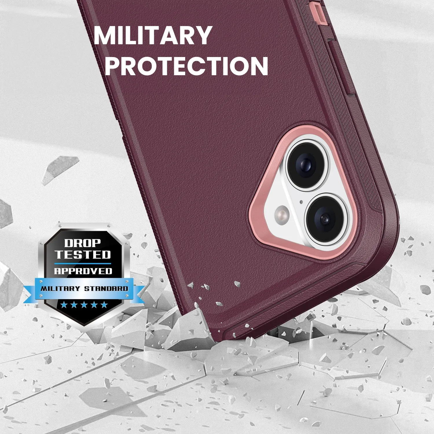 Military Ultra Protection iPhone Case with Glass Screen Protector