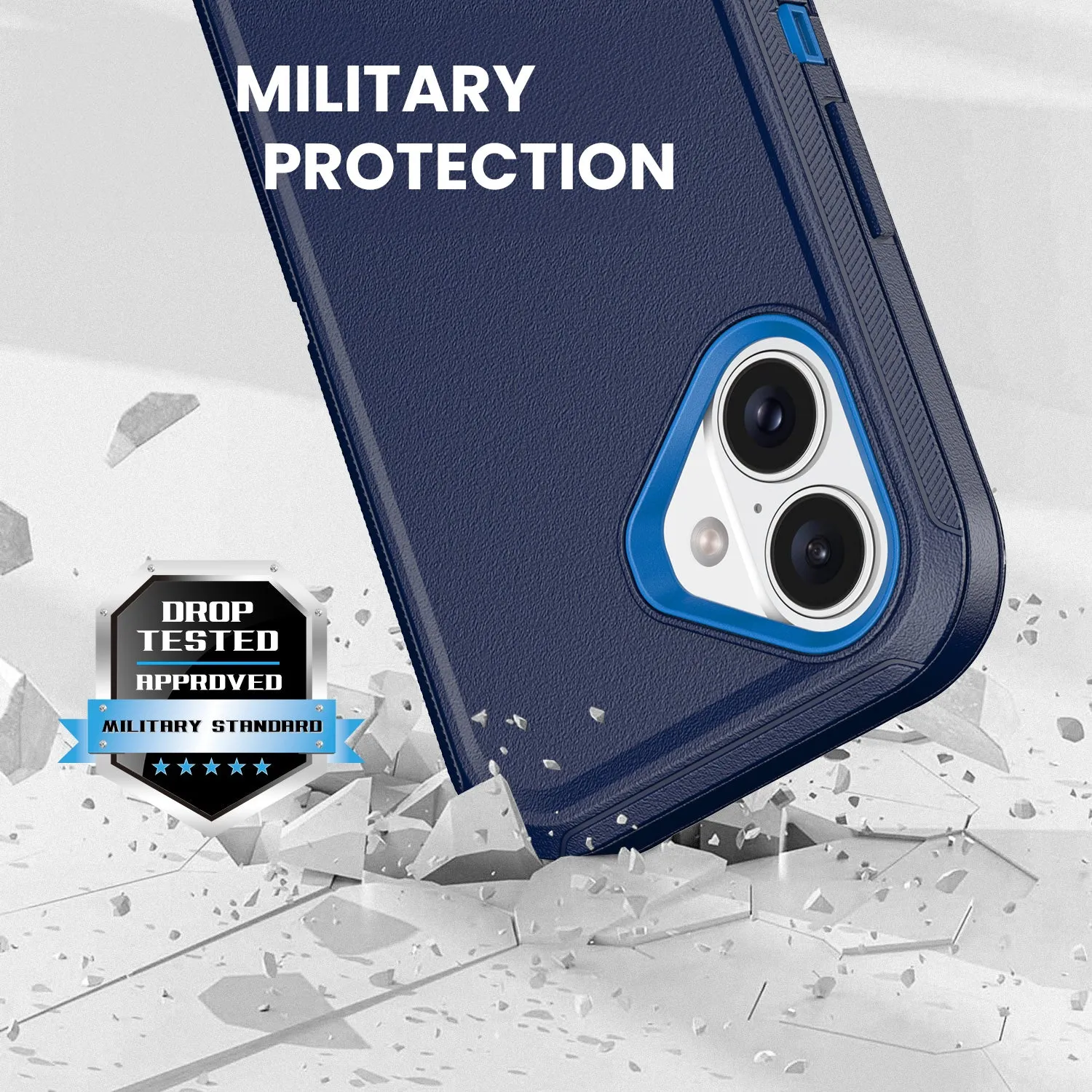 Military Ultra Protection iPhone Case with Glass Screen Protector
