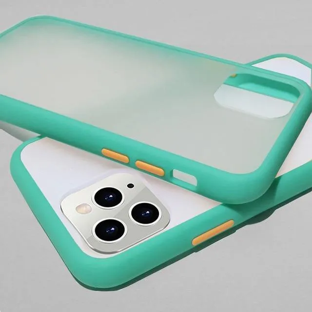Mint Simple Matte Bumper Phone Case For iPhone