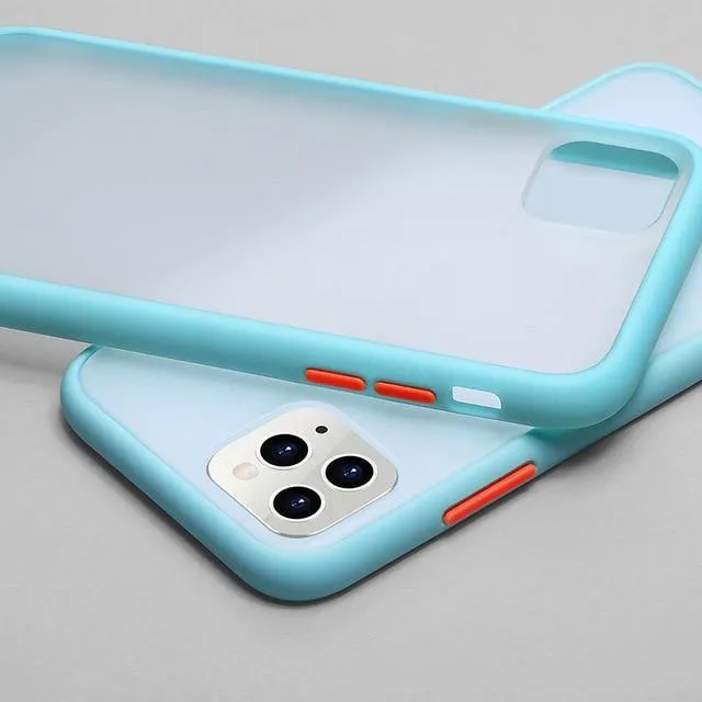 Mint Simple Matte Bumper Phone Case For iPhone