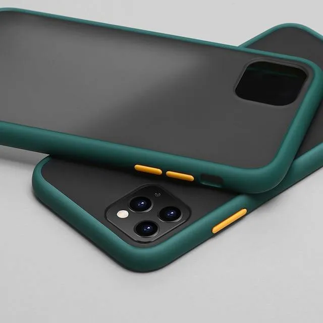 Mint Simple Matte Bumper Phone Case For iPhone