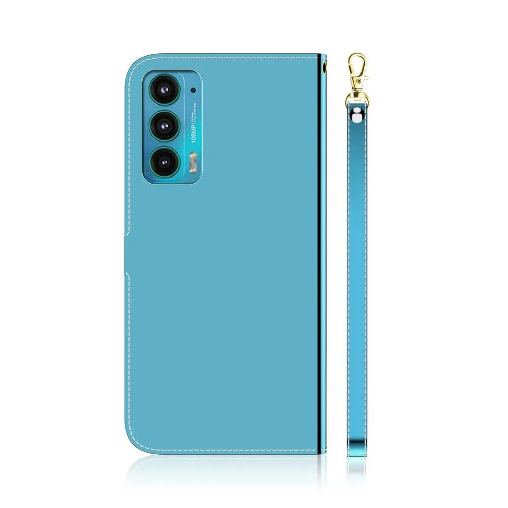 Mirror Motorola Edge (2021) flip case - Blue