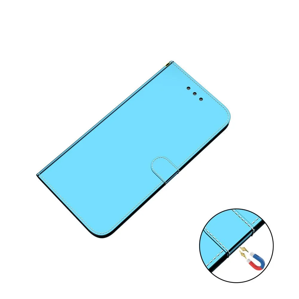 Mirror Motorola Edge (2021) flip case - Blue