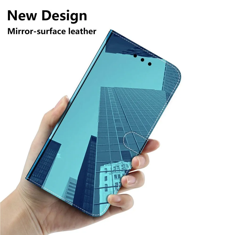 Mirror Motorola Edge (2021) flip case - Blue