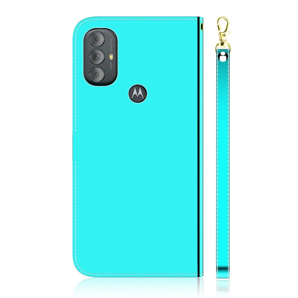 Mirror Motorola Moto G Power (2022) flip case - Cyan