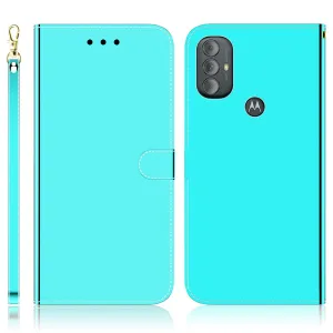 Mirror Motorola Moto G Power (2022) flip case - Cyan