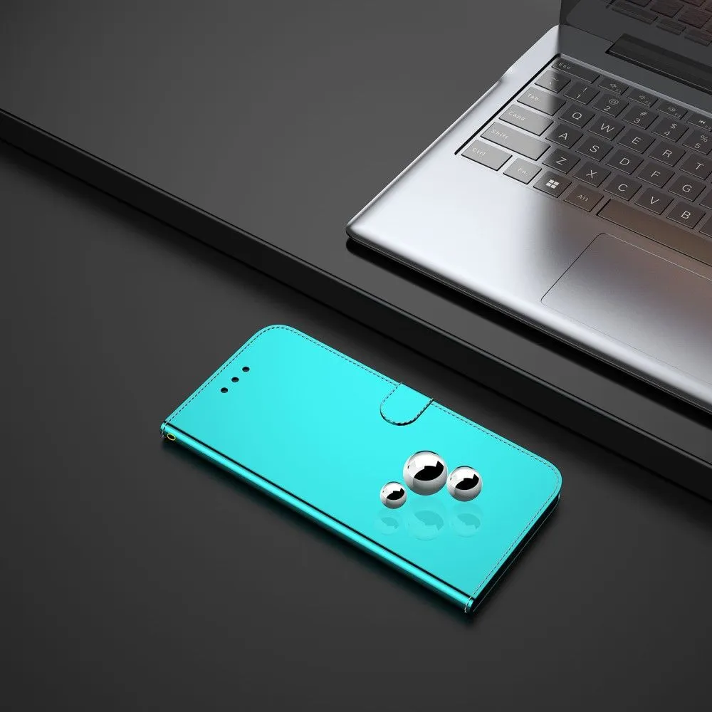 Mirror Motorola Moto G Power (2022) flip case - Cyan