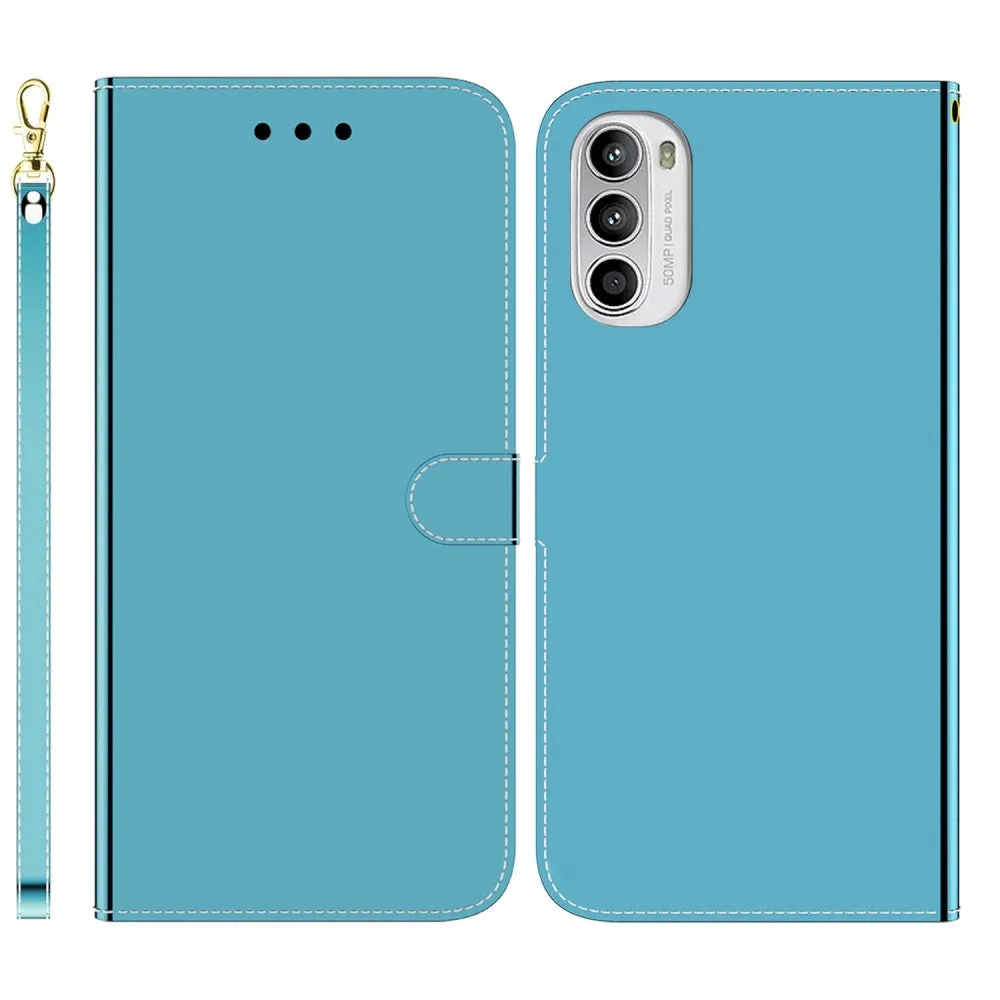 Mirror Motorola Moto G52 flip case - Blue