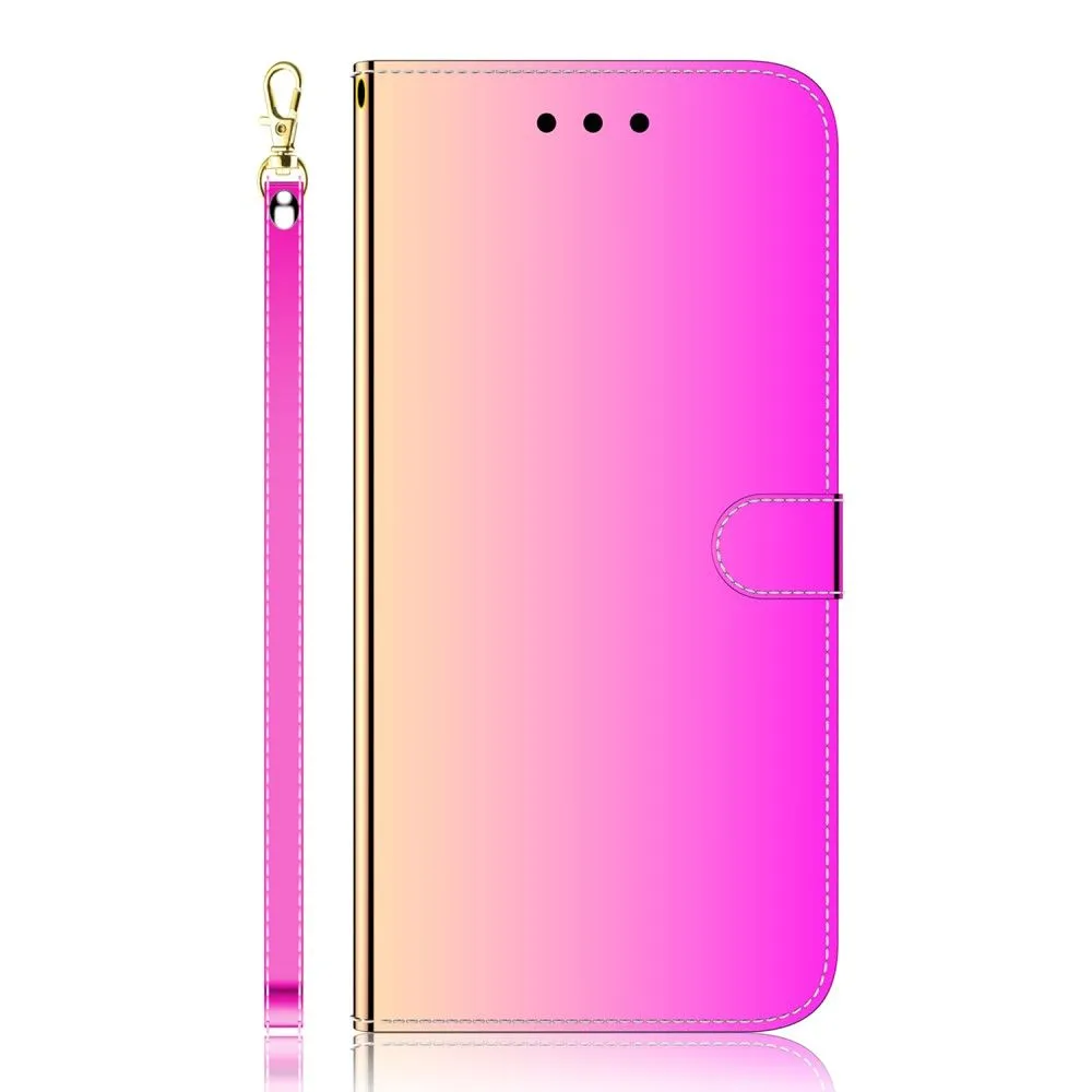 Mirror Motorola Motor G22 flip case - Rose