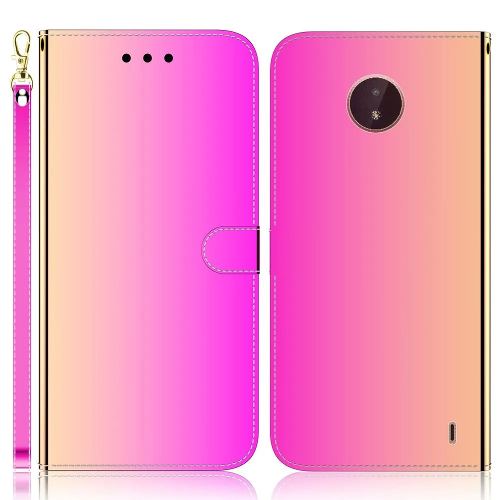 Mirror Nokia C10 / C20 flip case - Rose