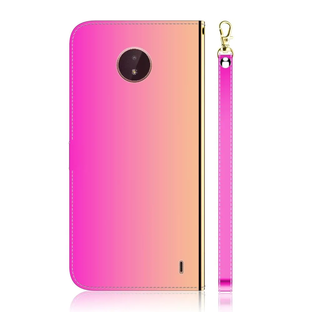 Mirror Nokia C10 / C20 flip case - Rose
