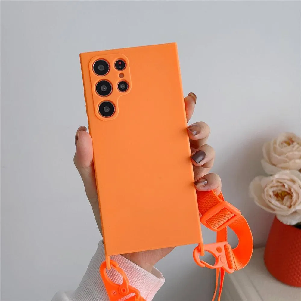 Mobile Phone Crossbody Lanyard Case For Samsung SmartPhone Cover