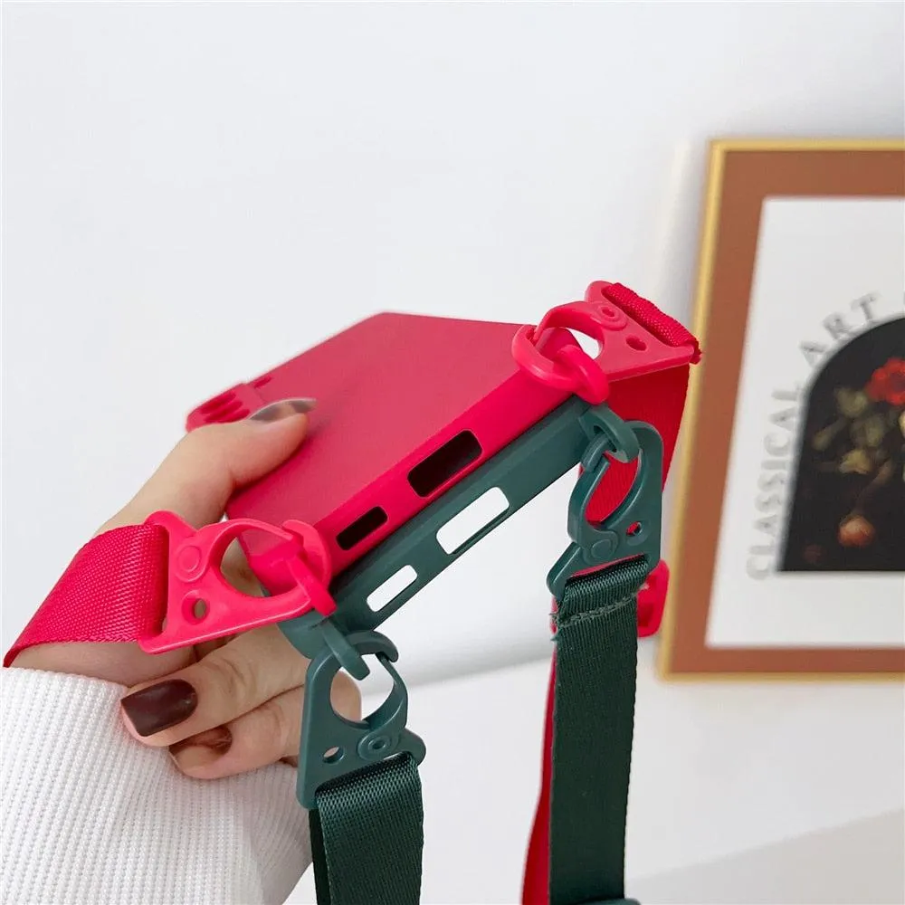 Mobile Phone Crossbody Lanyard Case For Samsung SmartPhone Cover