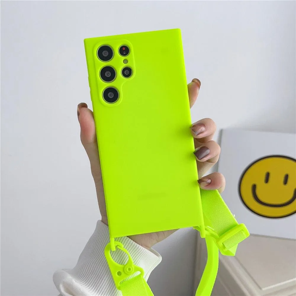 Mobile Phone Crossbody Lanyard Case For Samsung SmartPhone Cover