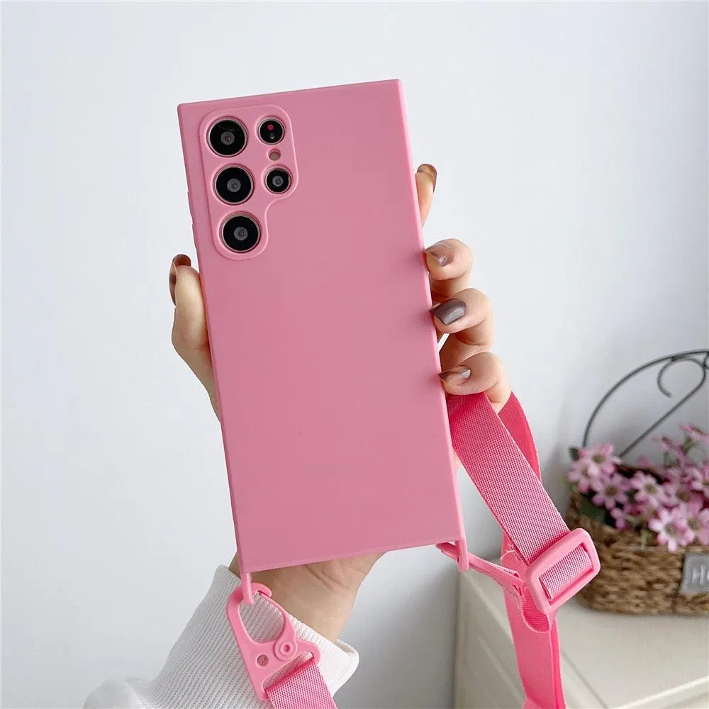 Mobile Phone Crossbody Lanyard Case For Samsung SmartPhone Cover