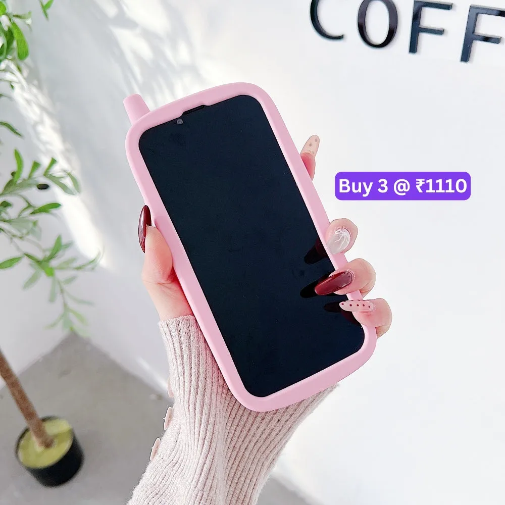 Mobile Shape Bear Silicone Protective Phone Case - iPhone 12