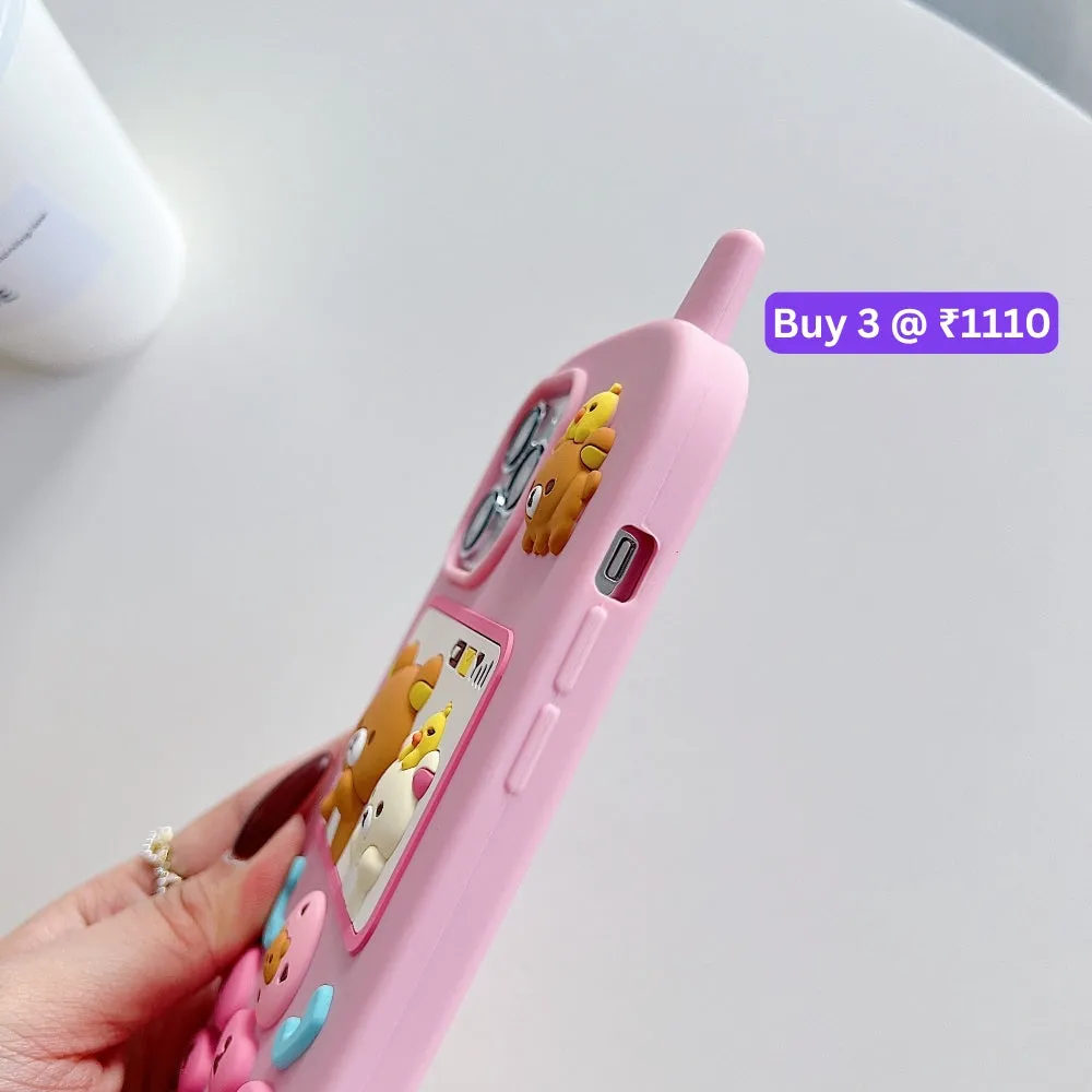 Mobile Shape Bear Silicone Protective Phone Case - iPhone 12