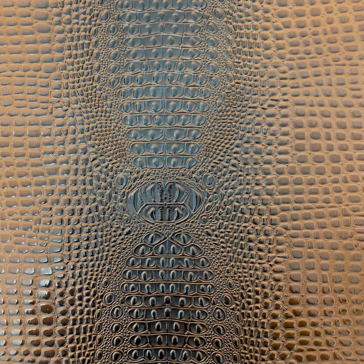 Mocha Brown Aussie 3D Embossed Gator Vinyl Fabric