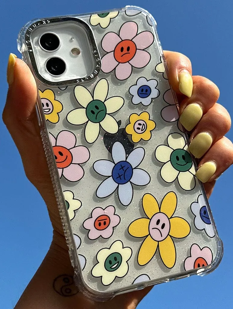 Moody Flowers Shock iPhone Case