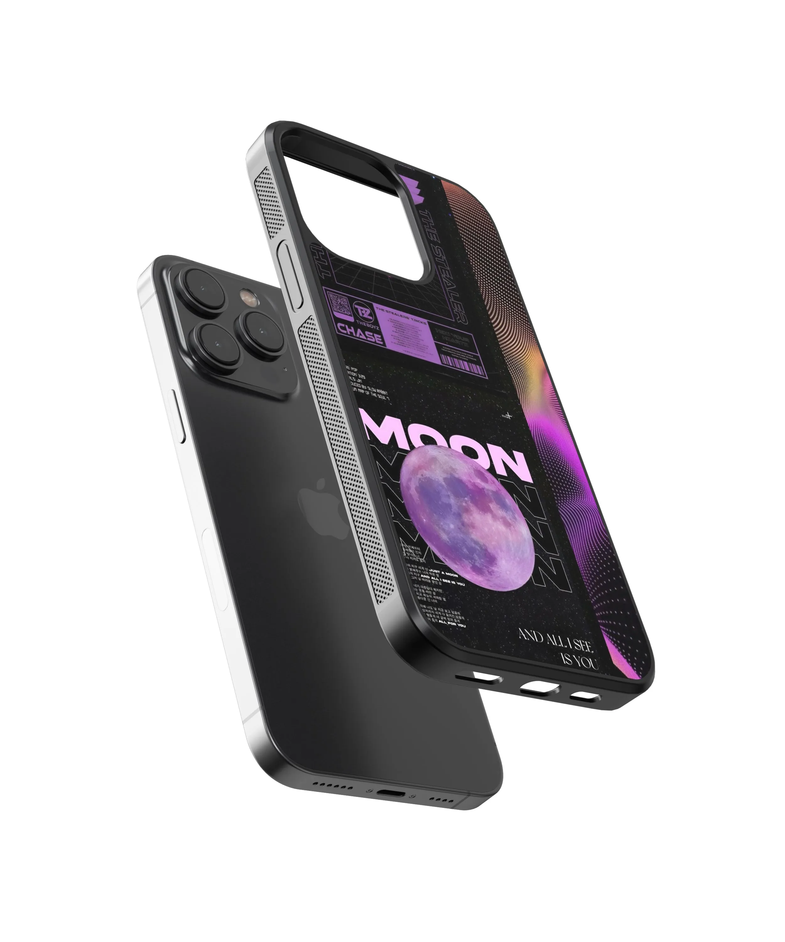 Moon Abstract Glass Phone Case Cover