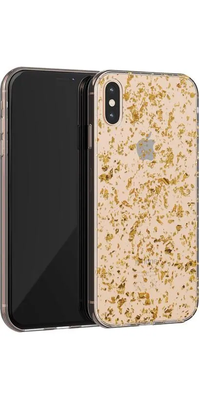 Morning Sparkle | Rose and Gold Flaked Clear Case