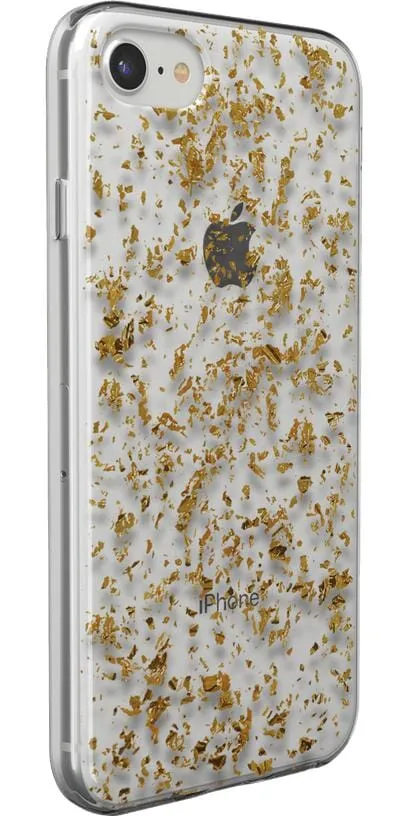 Morning Sparkle | Rose and Gold Flaked Clear Case