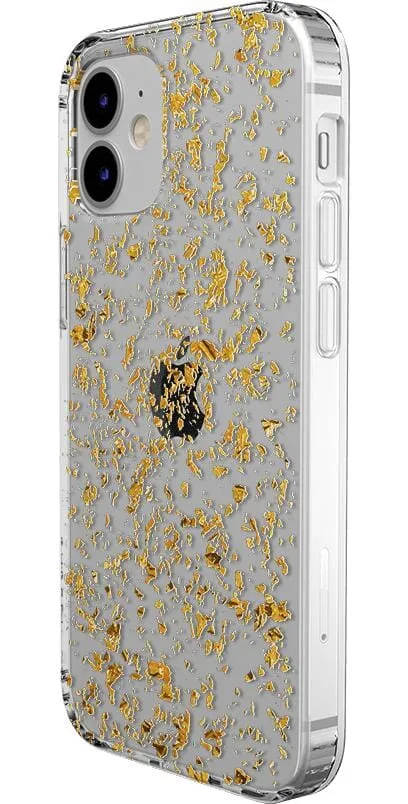Morning Sparkle | Rose and Gold Flaked Clear Case