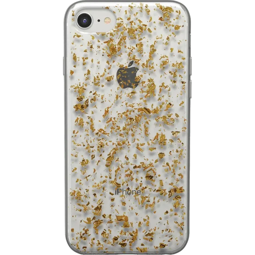 Morning Sparkle | Rose and Gold Flaked Clear Case