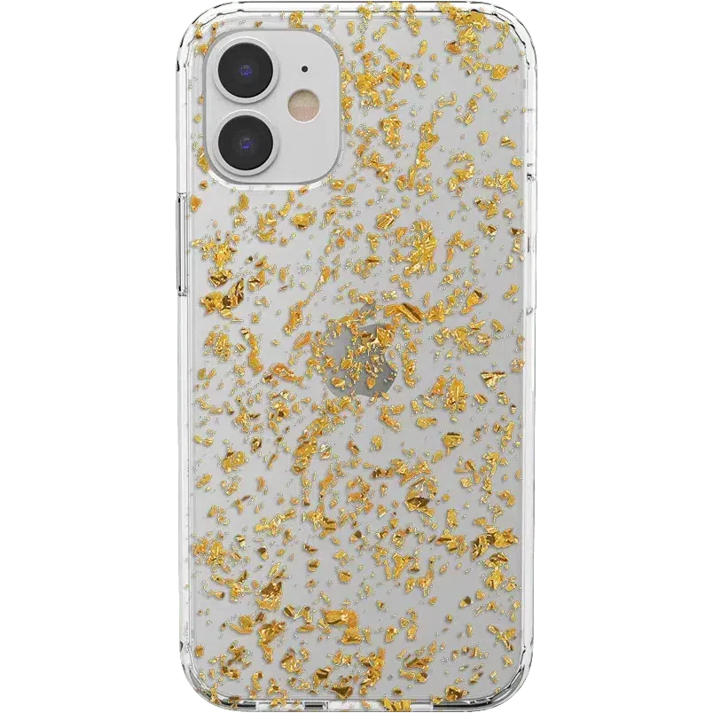 Morning Sparkle | Rose and Gold Flaked Clear Case