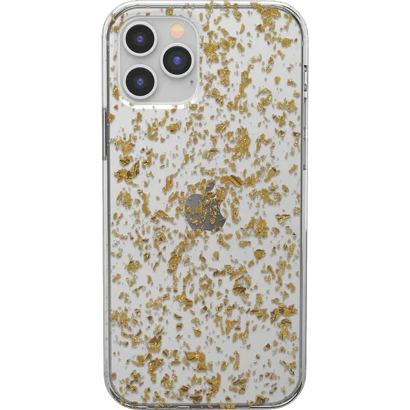 Morning Sparkle | Rose and Gold Flaked Clear Case