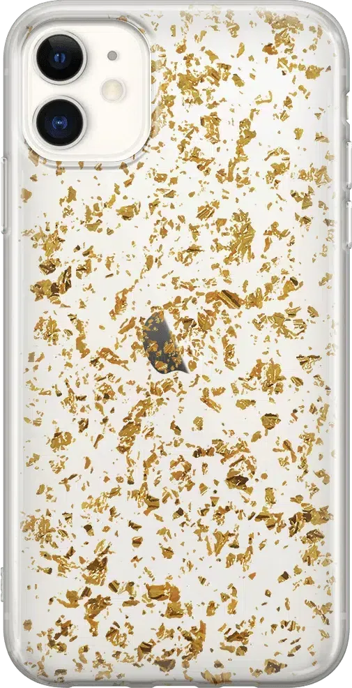 Morning Sparkle | Rose and Gold Flaked Clear Case