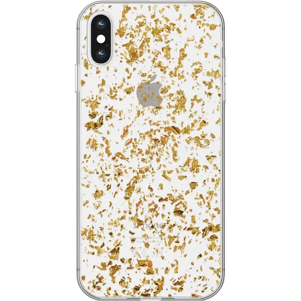 Morning Sparkle | Rose and Gold Flaked Clear Case