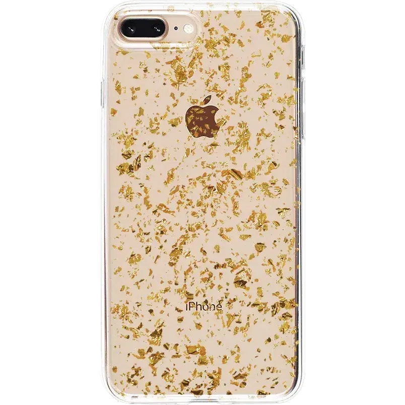 Morning Sparkle | Rose and Gold Flaked Clear Case