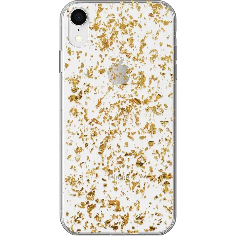 Morning Sparkle | Rose and Gold Flaked Clear Case