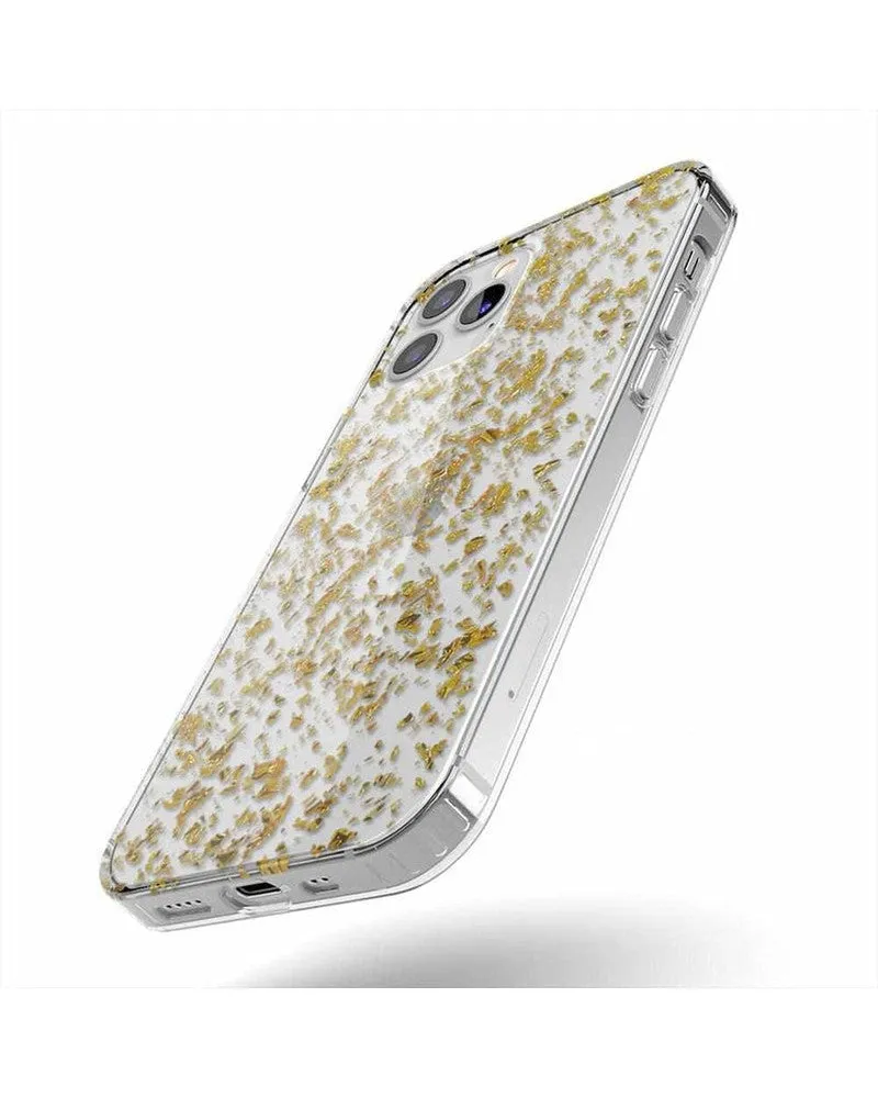 Morning Sparkle | Rose and Gold Flaked Clear Case