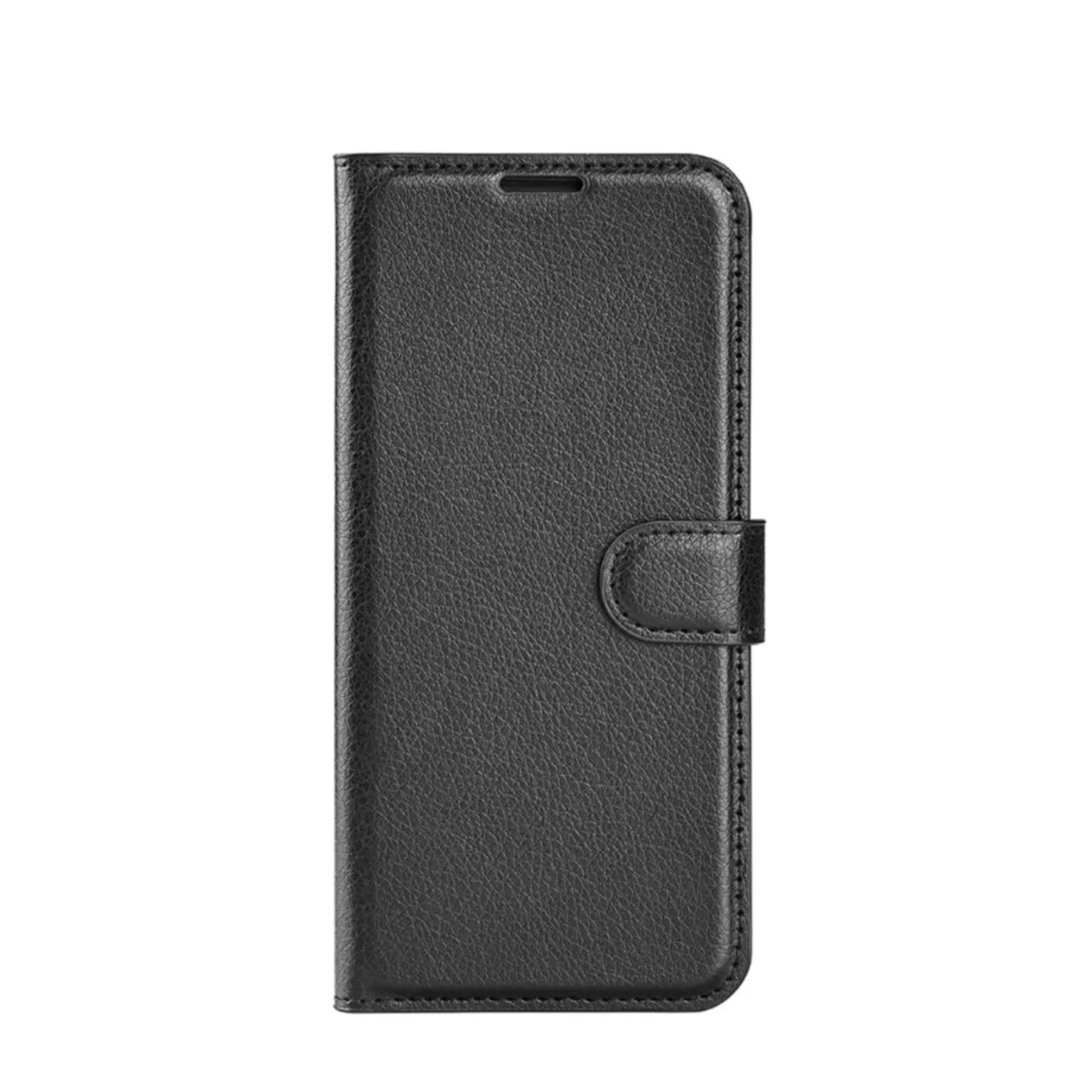 Motorola Edge 40 Neo Leather Case Flip Cover Litchi Look - Black