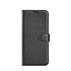 Motorola Edge 40 Neo Leather Case Flip Cover Litchi Look - Black