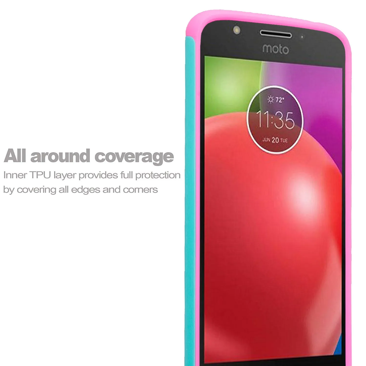 Motorola Moto G6 Play, g6 Forge Case, Slim Hybrid [Shock/Impact Resistant] Crystal Rhinestone Dual Layer Protective Cover for Moto G6 Play - Rainbow Unicorn