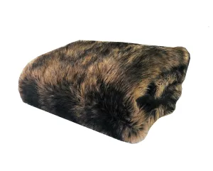 Mountain Coyote Handmade Luxury Throw | Cozy Faux Fur Blanket