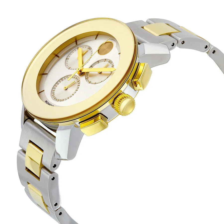 Movado Bold Chronograph Silver Sunray Dial Unisex Watch 3600357