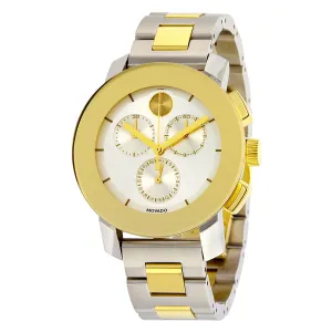 Movado Bold Chronograph Silver Sunray Dial Unisex Watch 3600357
