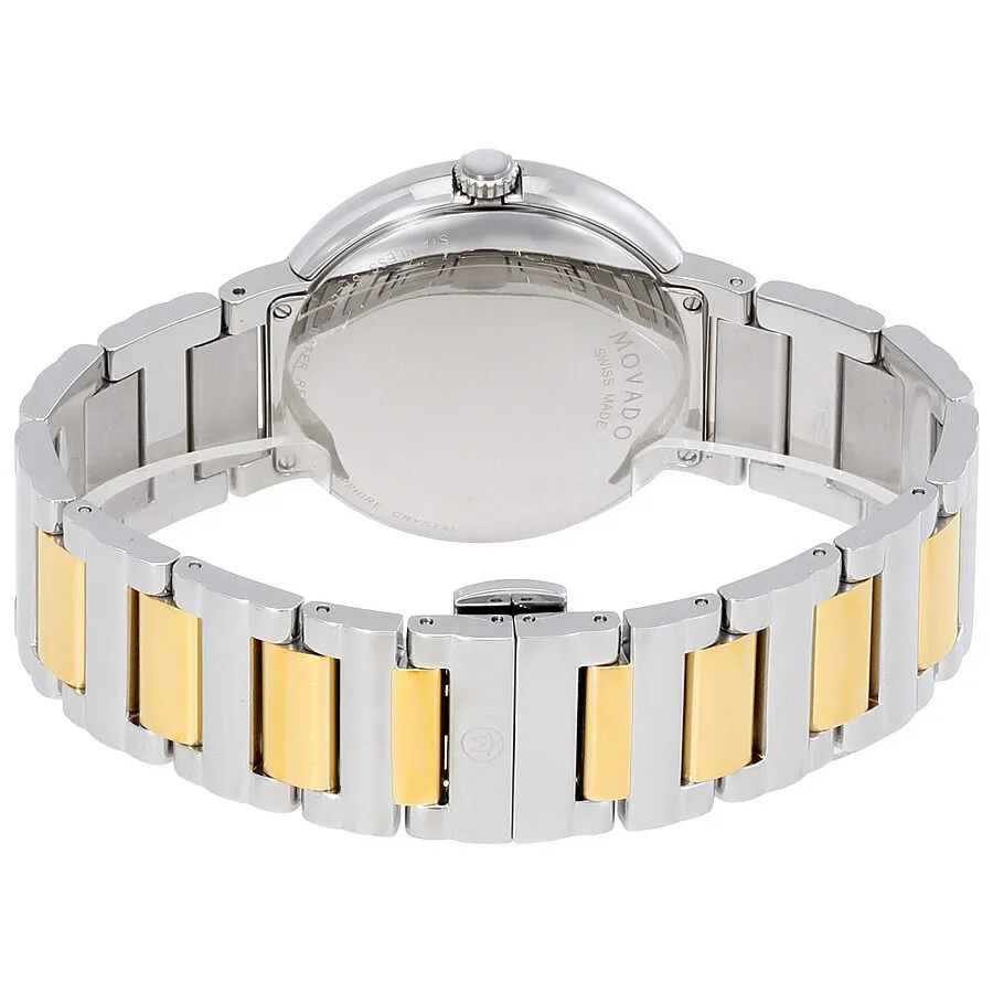 Movado Concerto Black Dial Two-Tone Stainless Steel Bracelet Men's Watch 0606588